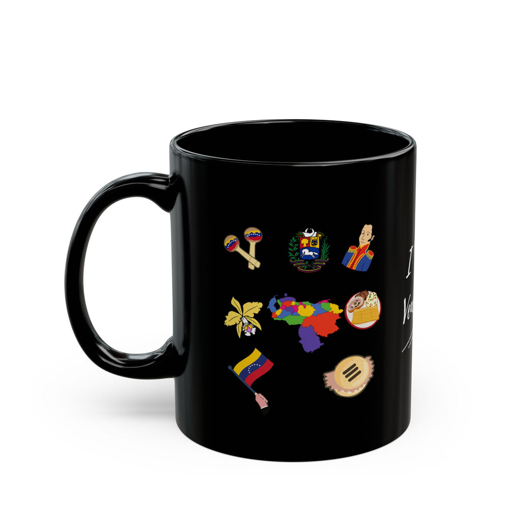 Venezuela Symbols - Black Coffee Mug, 11oz