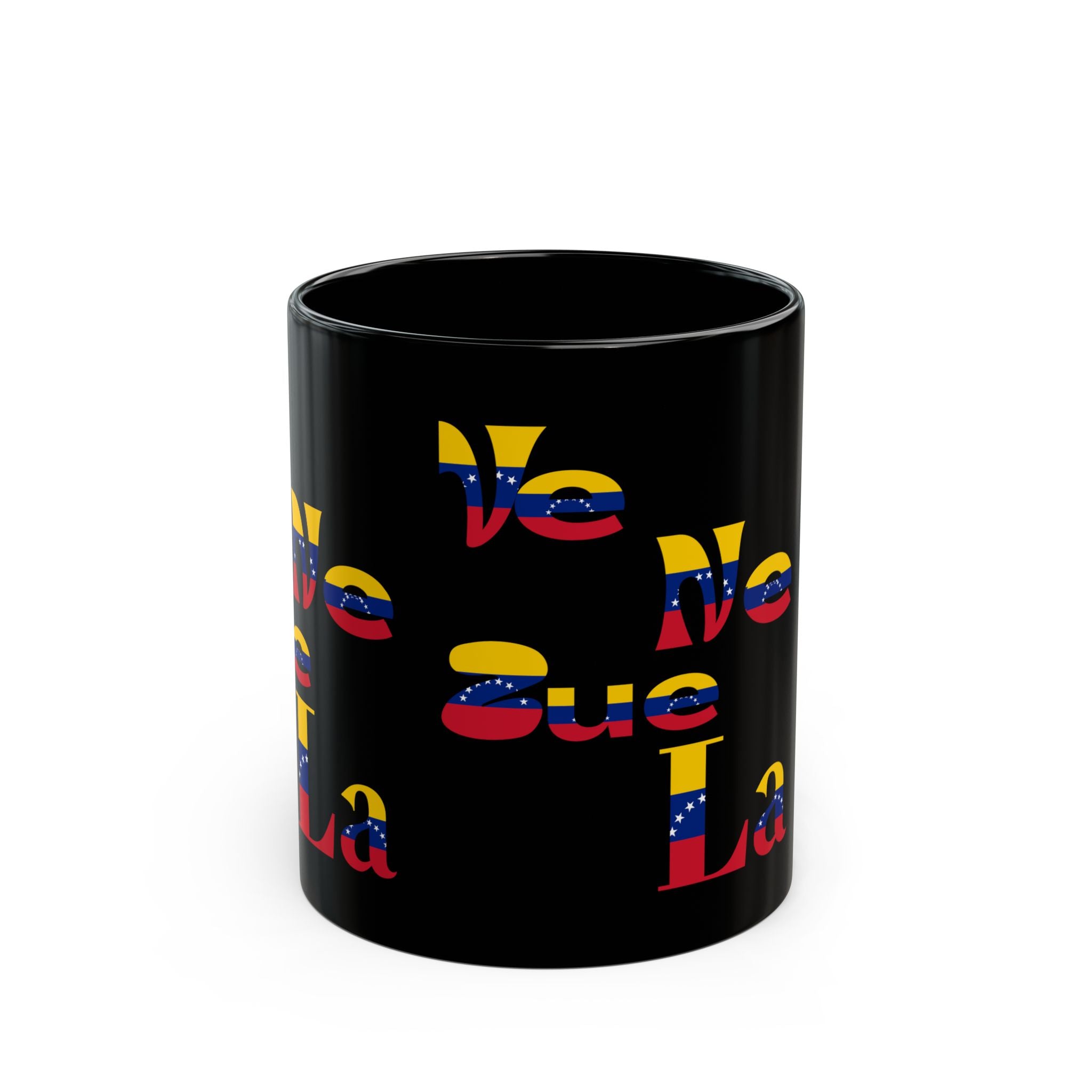 Venezuelan Flag - Black Coffee Mug, 11oz