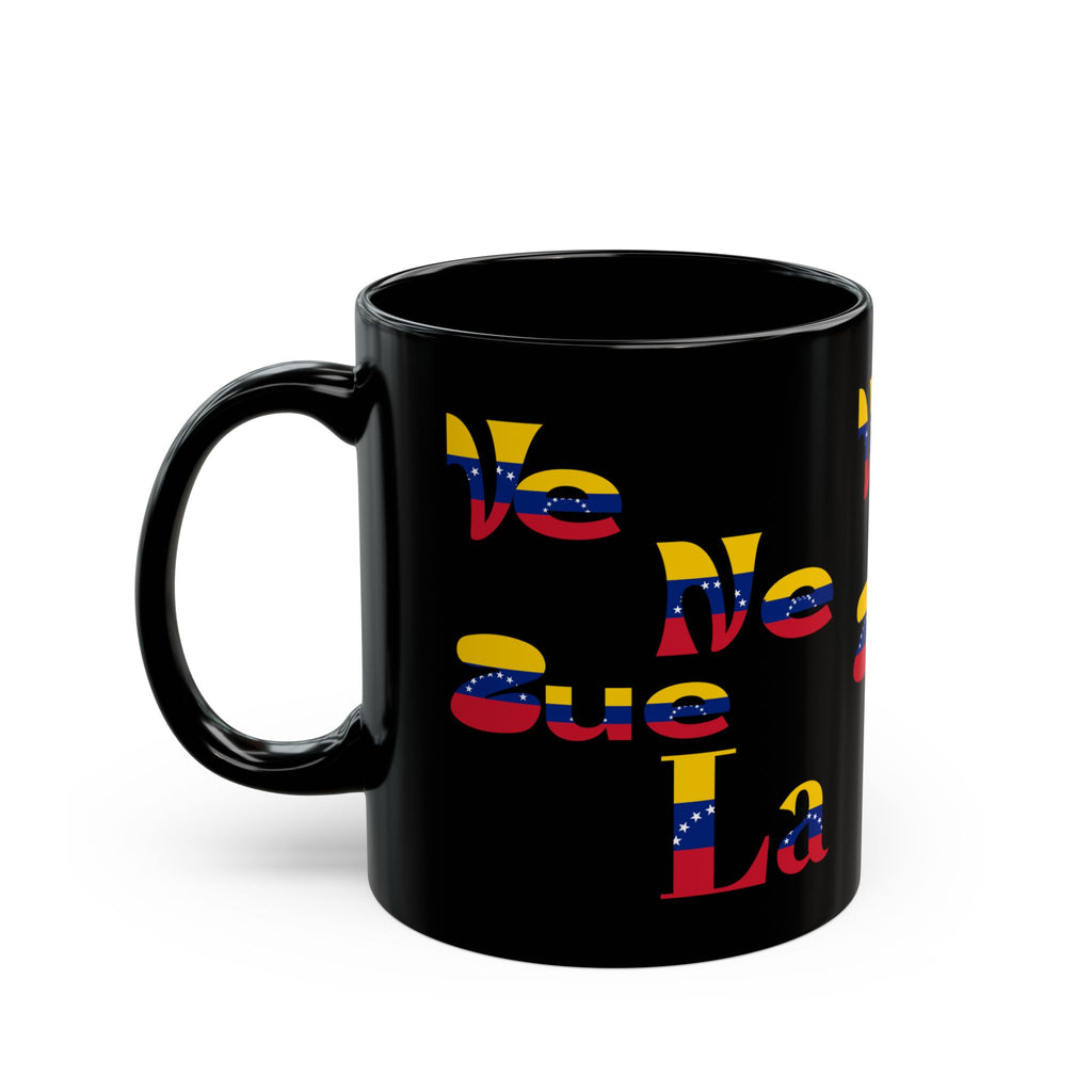 Venezuelan Flag - Black Coffee Mug, 11oz