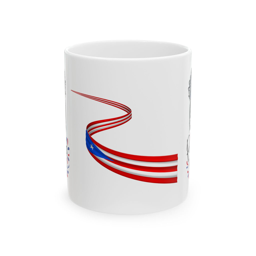 Patriotic Ceramic Mug | Country Love Coffee Cup | 4th of July, Memorial Day, Holiday Gift, Customizable Drinkware
