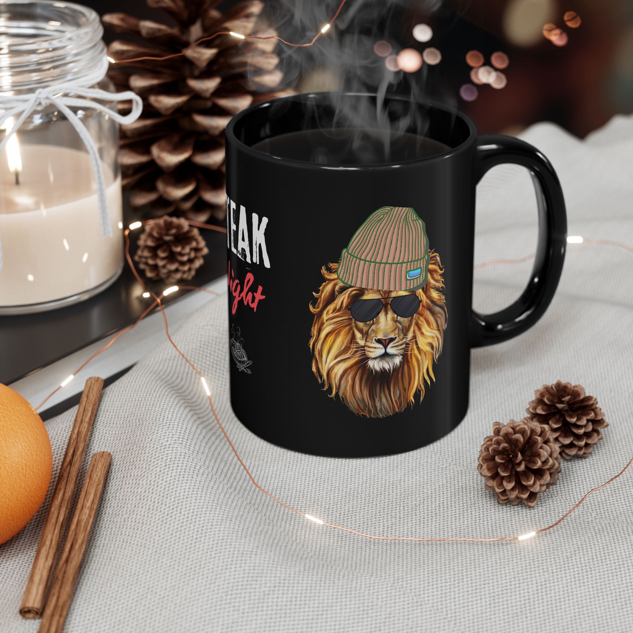 Steak Night Lion Mug - Perfect for Meat Lovers, Father's Day Gift, BBQ Enthusiasts, Coffee Lovers, Unique Kitchen Decor
