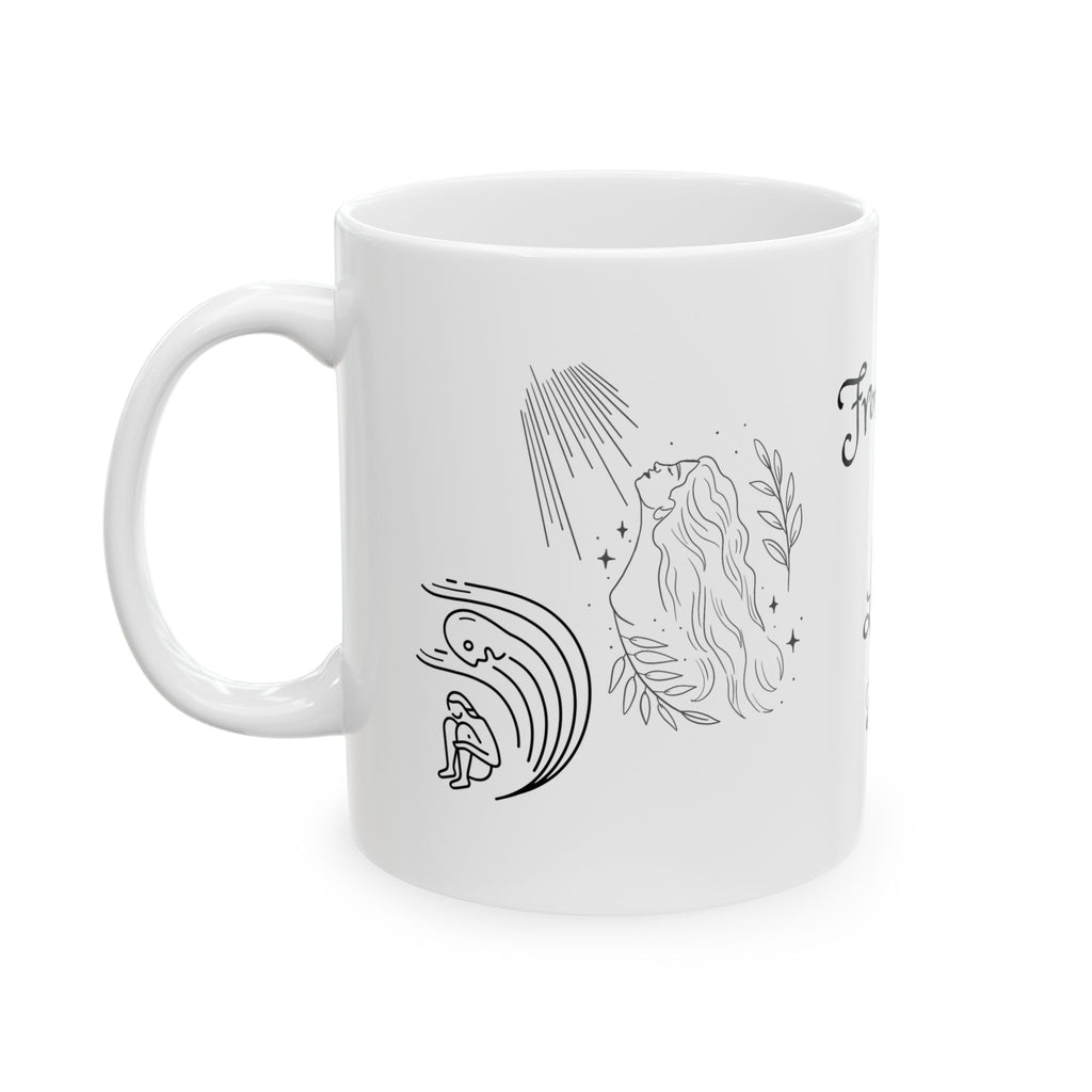 Ceramic Mug - From Fear to Love Inspirational Coffee Cup, Motivational Gift for Friends, Home Decor, Office Mug, Self-Care Essentials