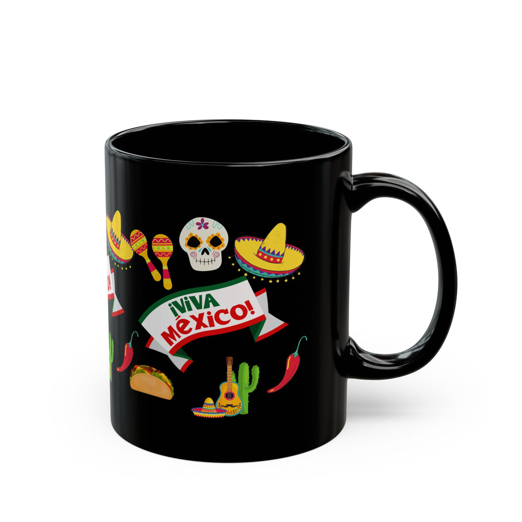 Viva Mexico - Black Coffee Mug, 11oz