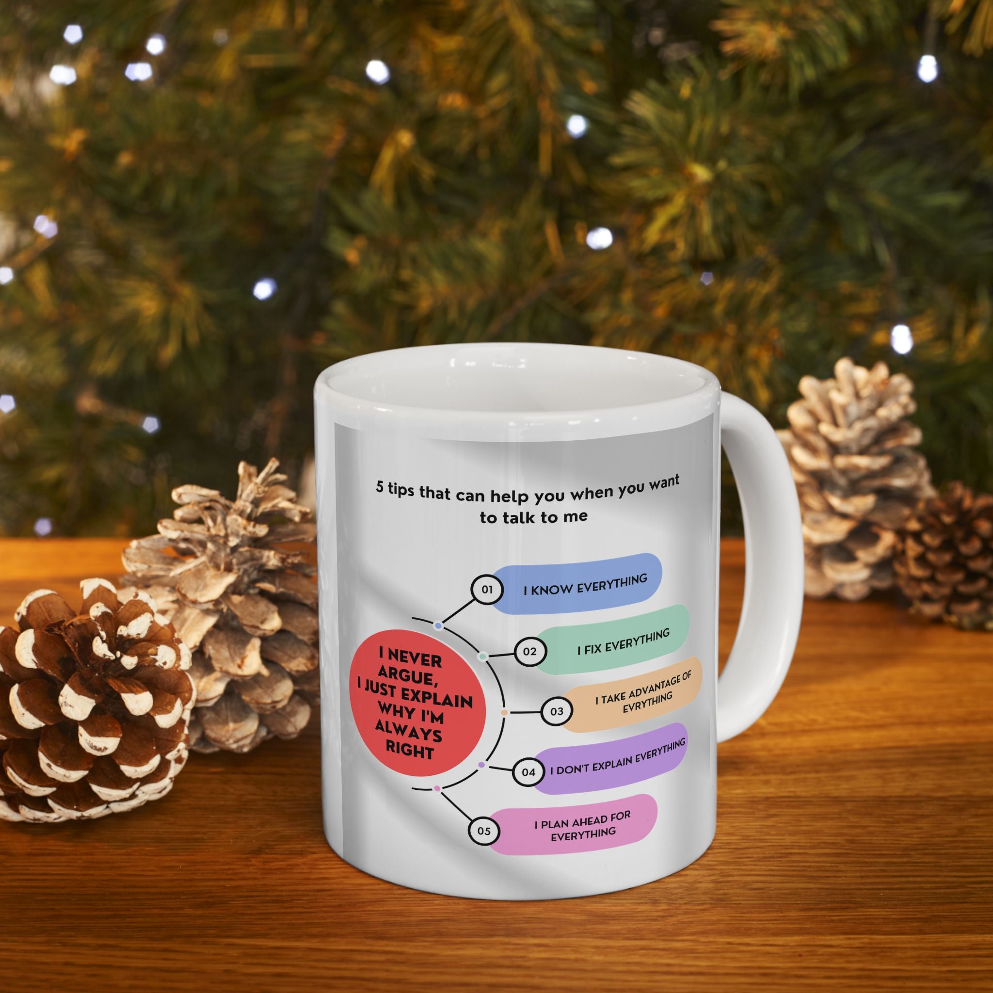 I Never Argue, I Just Explain Why I'm Always Right- White Mug 11oz