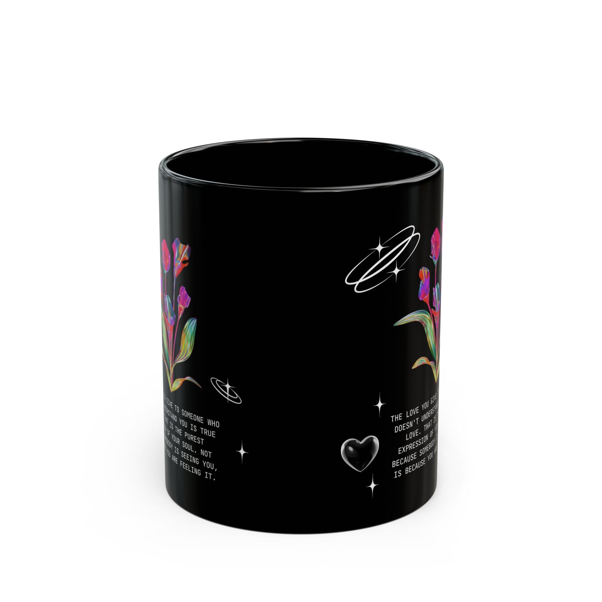 The Love you Give - Black Coffee Mug, 11oz
