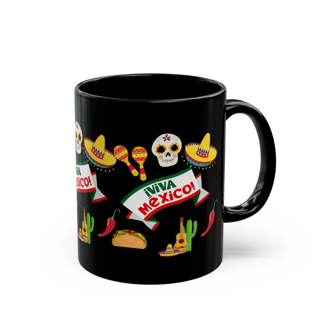 Viva Mexico - Black Coffee Mug, 11oz