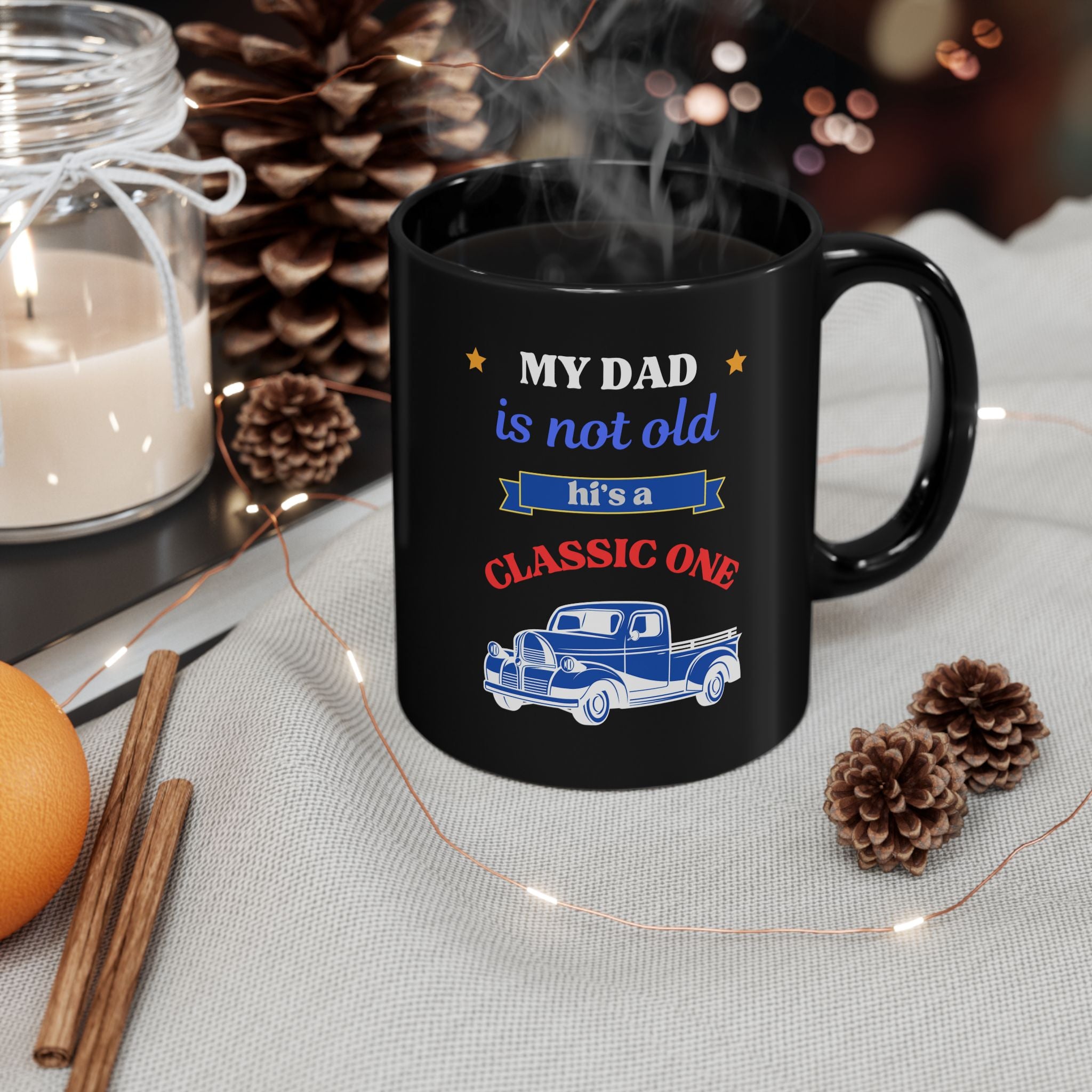 Dad Classic One - Black Mug, 11oz