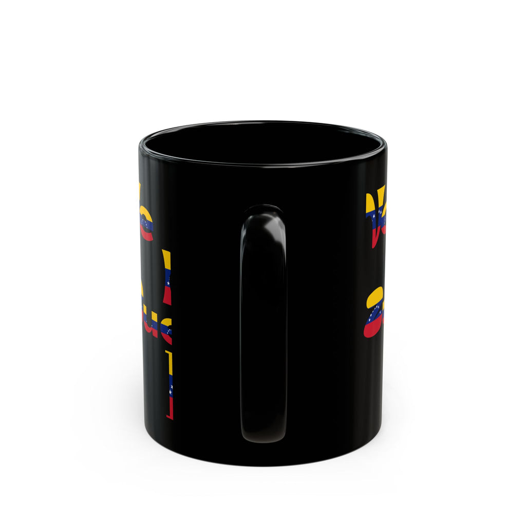 Venezuelan Flag - Black Coffee Mug, 11oz