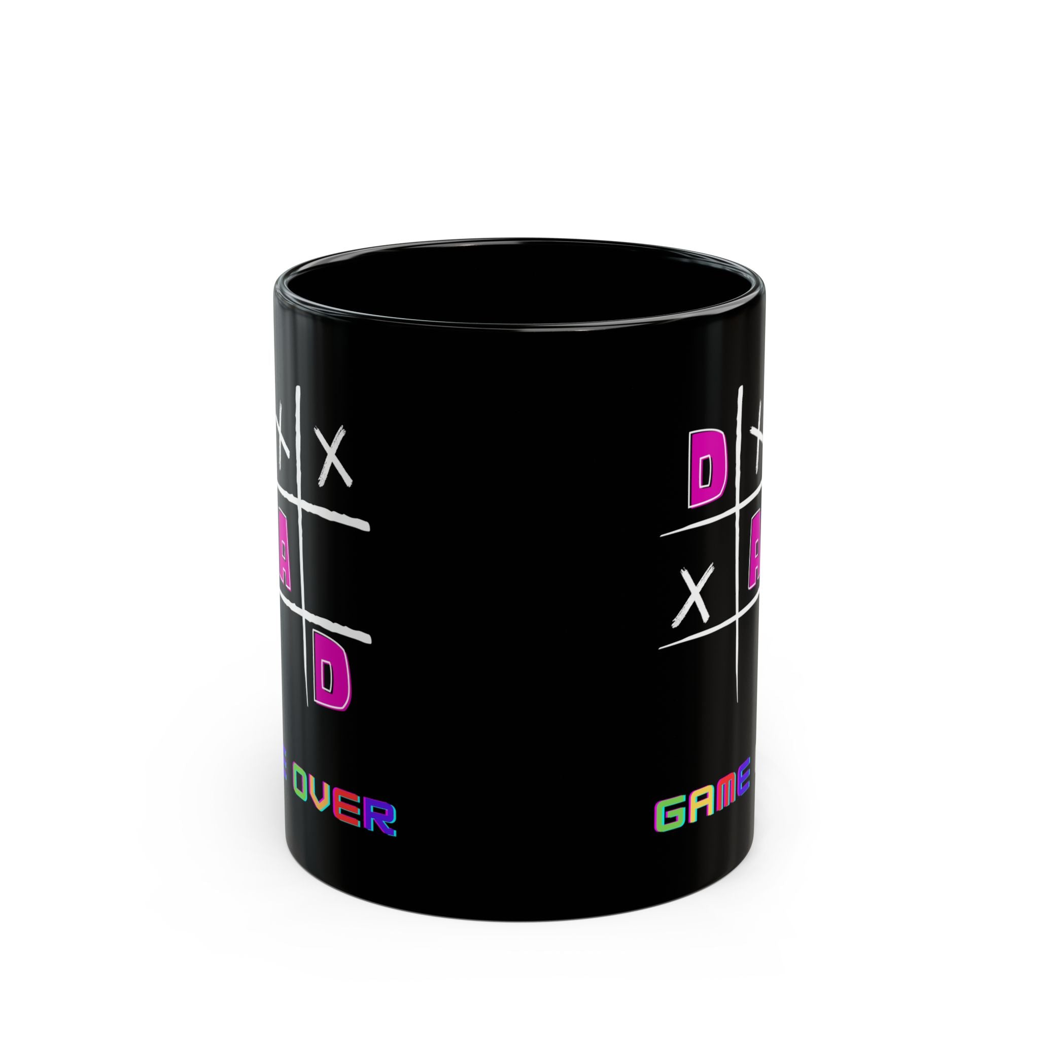 Dad Game Over - Black Coffee Mug, 11oz