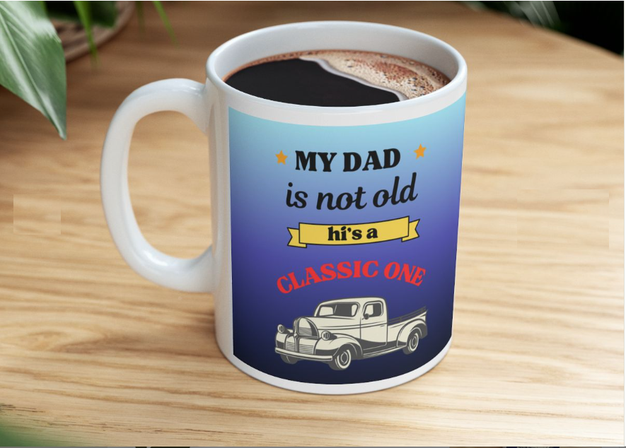 Classic Dad Mug - Vintage Truck Gift for Father's Day, Birthday, or Special Occasions | Nostalgic Coffee Cup, Unique Gift Idea, Dad Gift