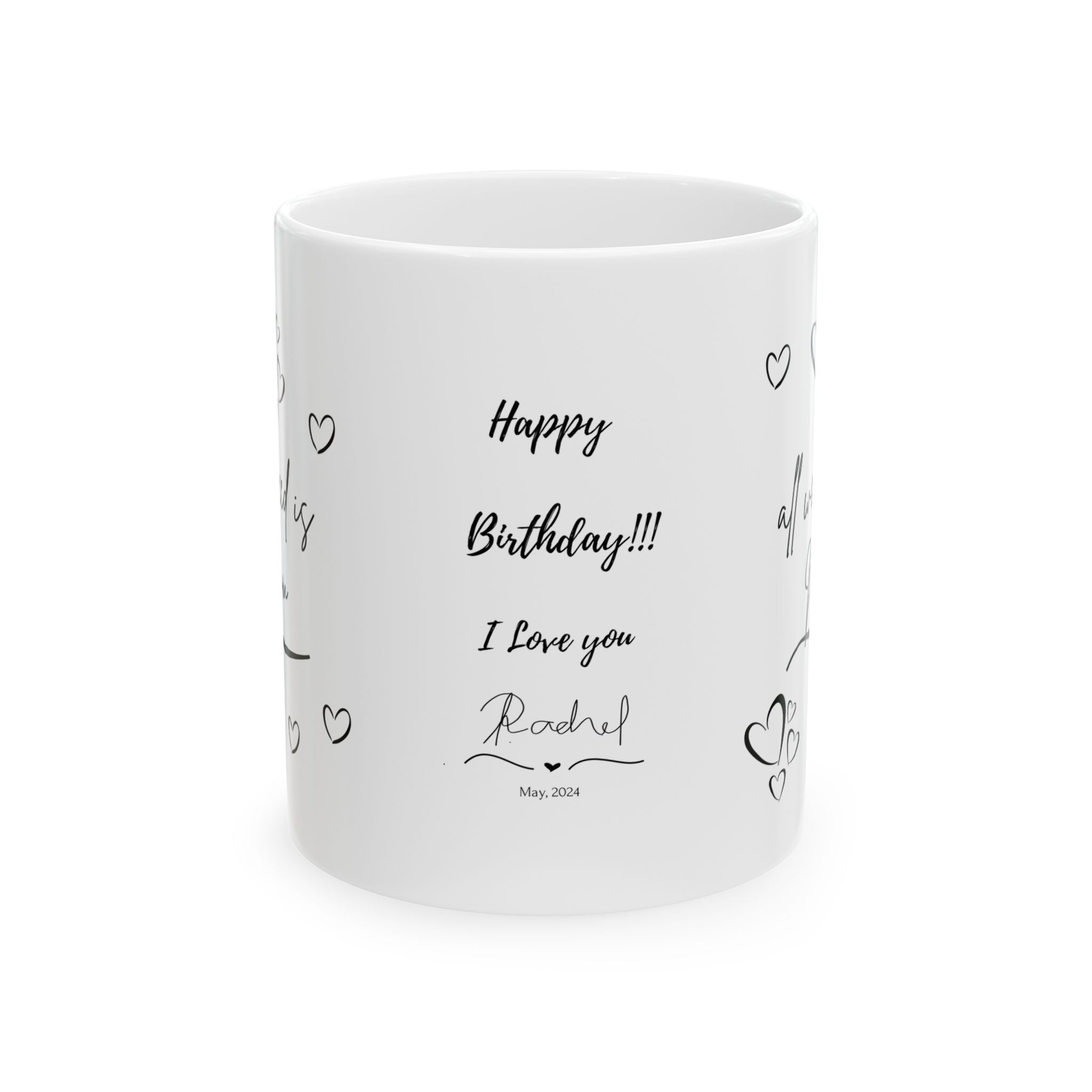 All We Need is Mom  Happy Birthday - White Mug 11oz. Personalized Mugs
