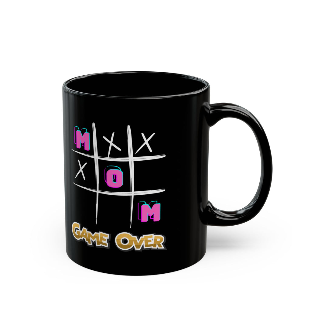 Mom Game Over - Black Coffee Mug, 11oz - Personalized your Mug