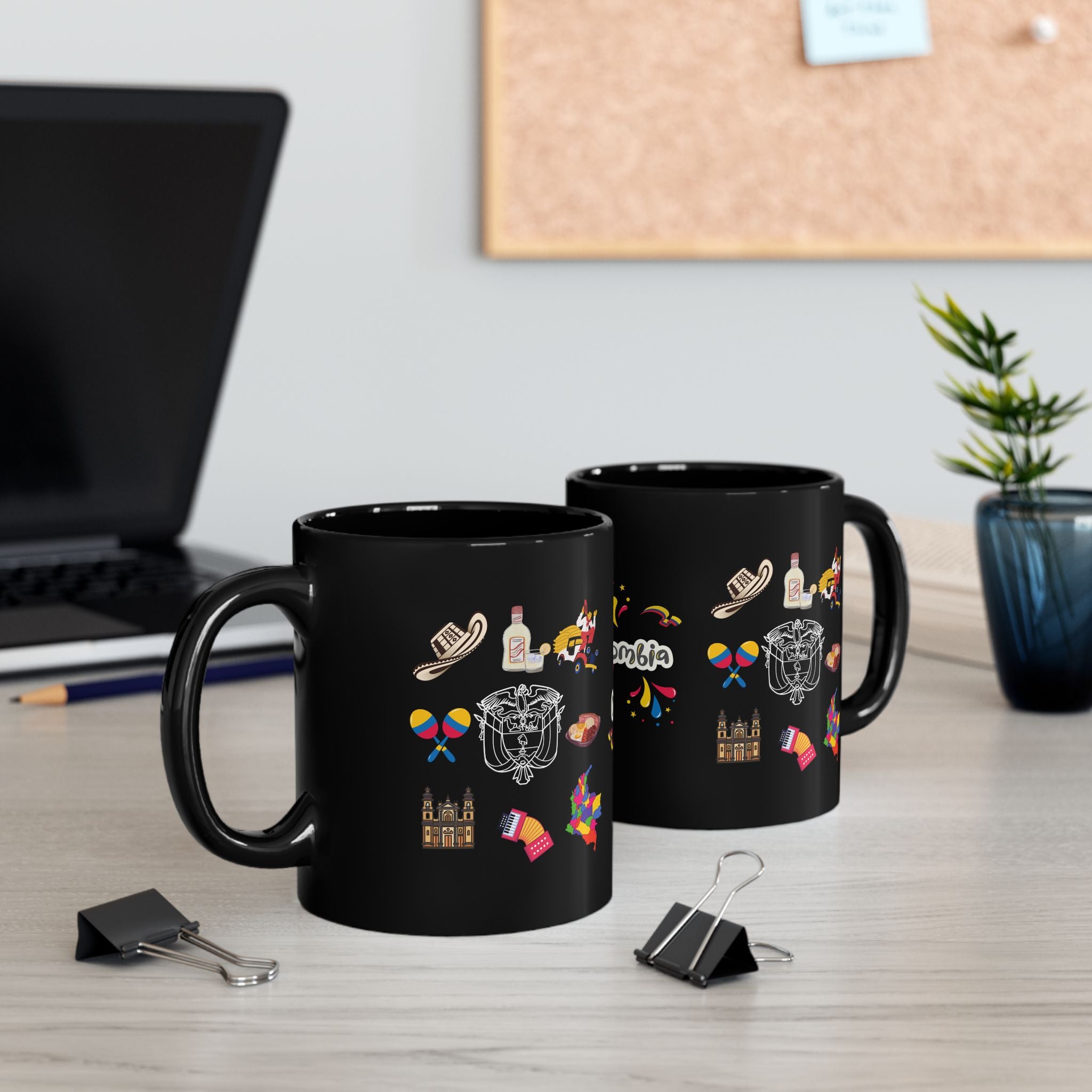 Recuerdos de Colombia - Black Coffee Mug, 11oz.