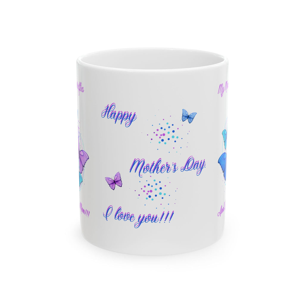 My Mom Love Butterflies - White Mug 11oz