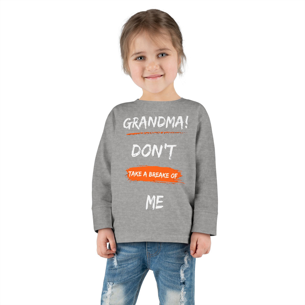 Toddler Long Sleeve Tee, Cute Toddler Shirt, Gift for Grandma, Funny Kids Tee, Toddler Graphic T-Shirt, Fall Outfit