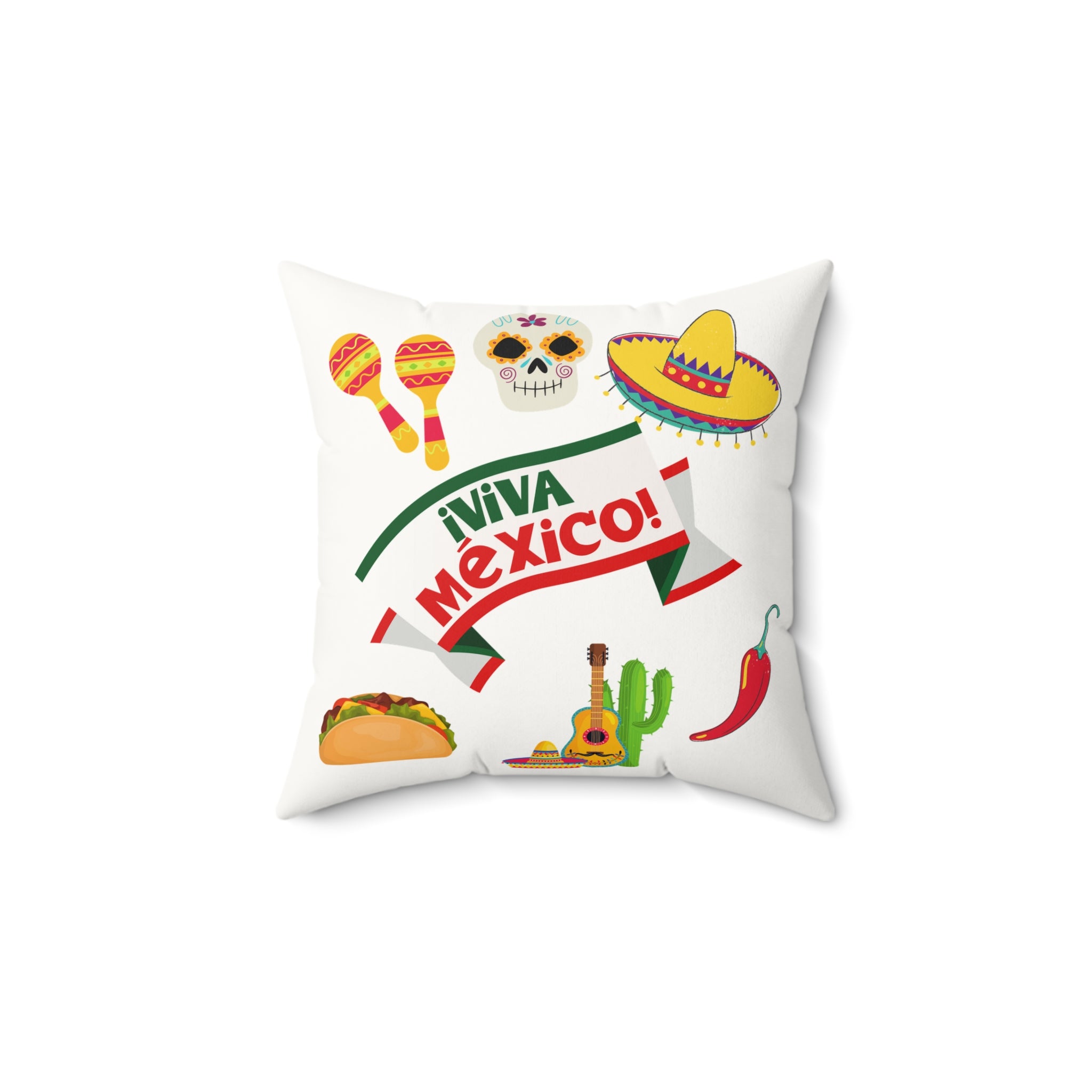 Viva Mexico - Faux Suede Square Pillow