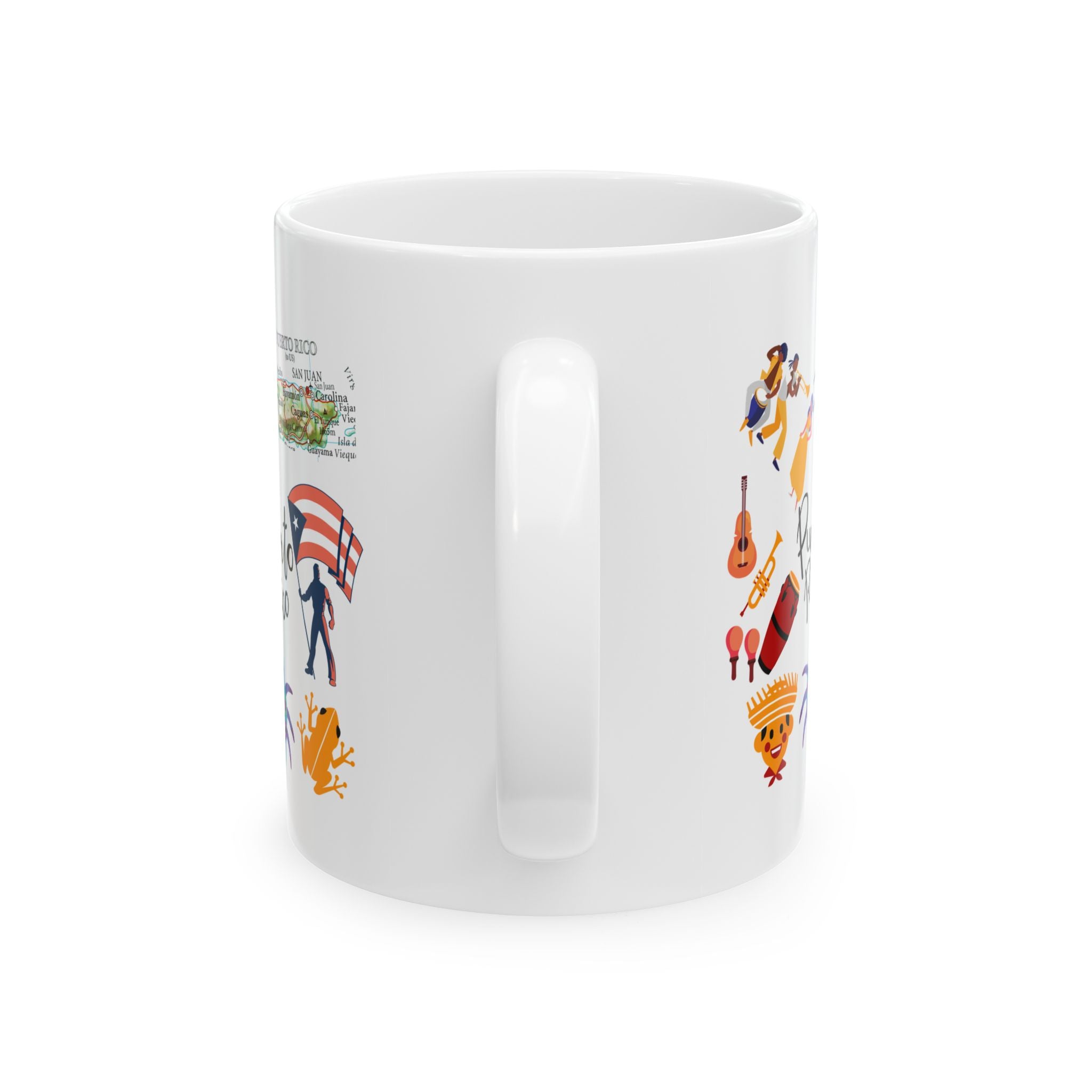 Puerto Rico Symbols - White Mug 11oz