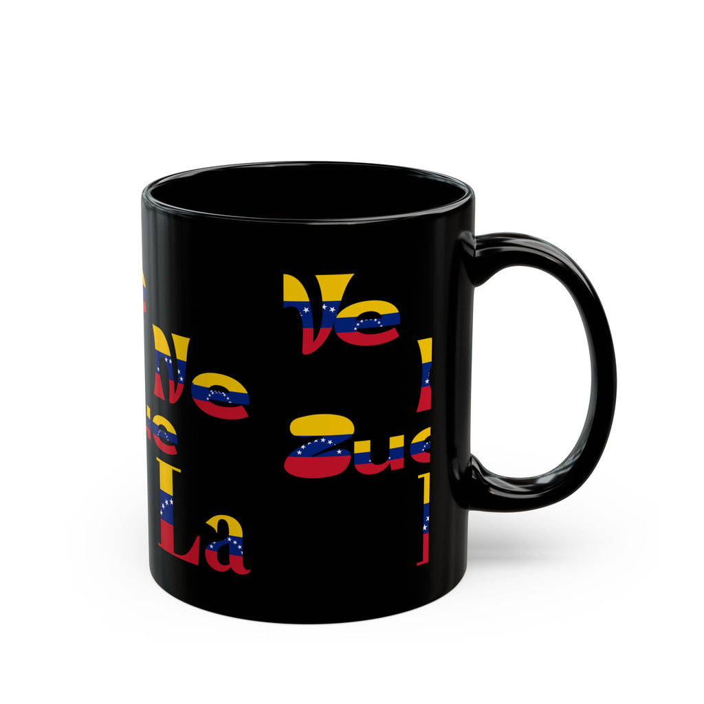 Venezuelan Flag - Black Coffee Mug, 11oz