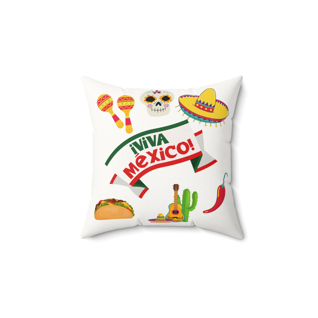 Viva Mexico - Faux Suede Square Pillow