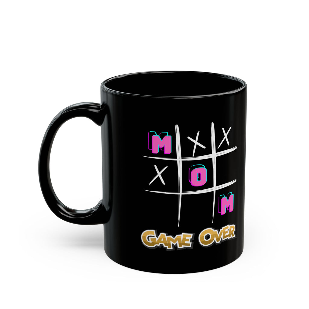 Mom Game Over - Black Coffee Mug, 11oz - Personalized your Mug