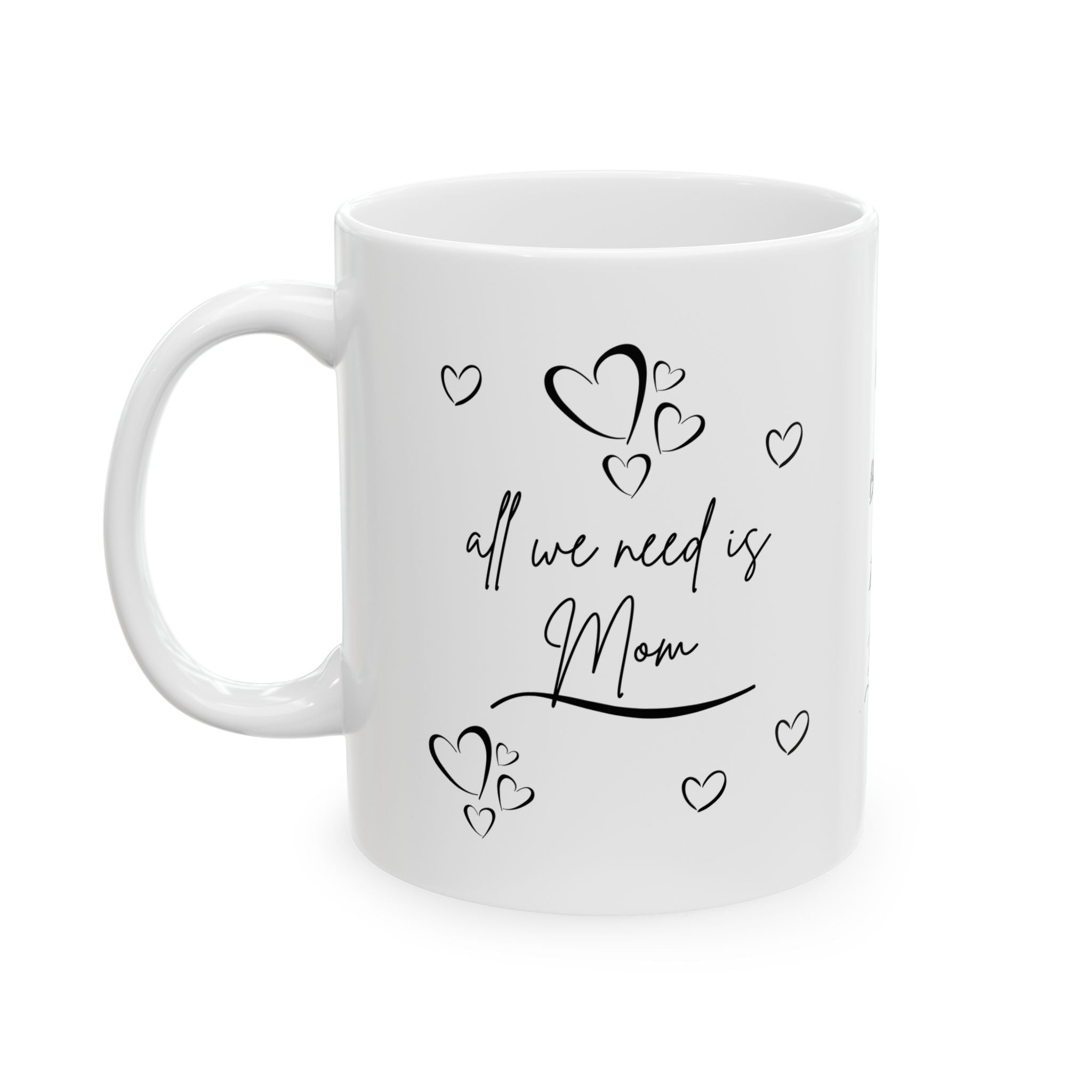 All We Need is Mom  Happy Birthday - White Mug 11oz. Personalized Mugs